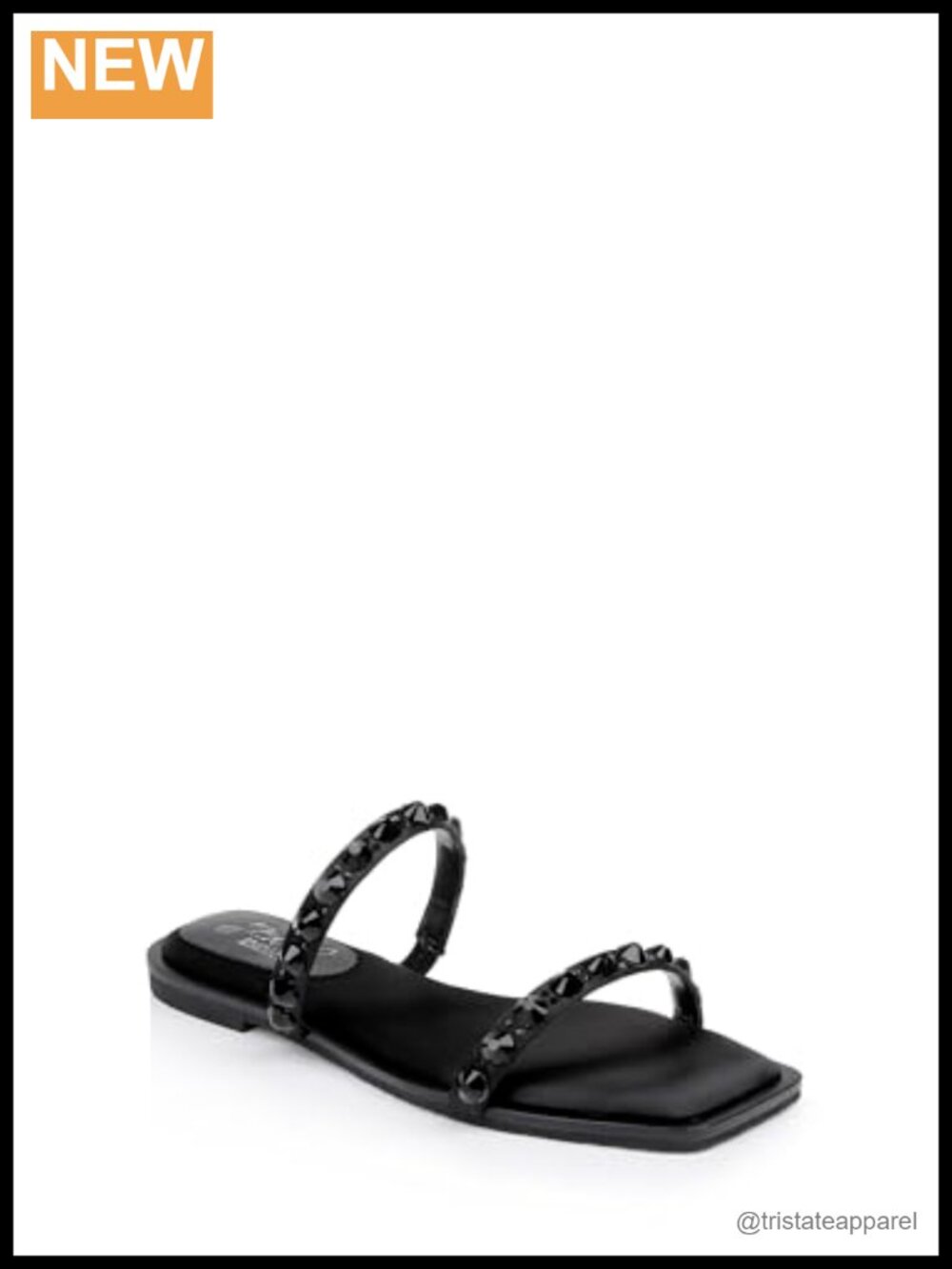 Satin Slide Sandals with Gemstone-Studded Straps, Formal Evening Open Toe